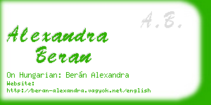 alexandra beran business card